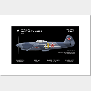 Yakovlev Yak 1b Soviet world war 2 fighter plane russian Posters and Art